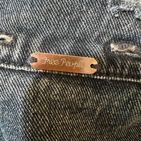 Free people Denim Sweatshirt Sleeve Jacket size S - Picture 4 of 10